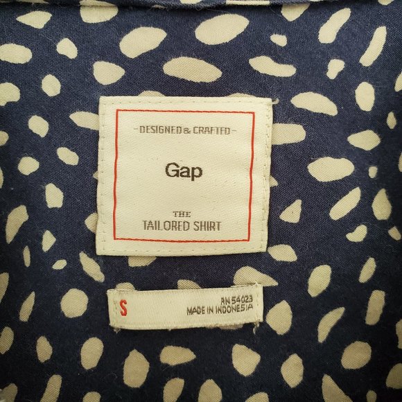 Gap the tailored shirt in blue/white pattern S - Picture 7 of 8